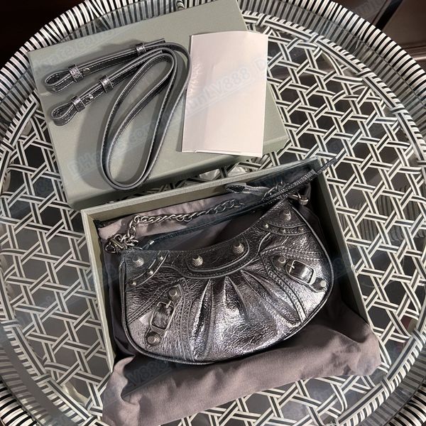 

balenciiaga bag high luxury genuine motorcycle bag women luxury fashion shoulder cool girl crossover pink mini wax black silver red white ba