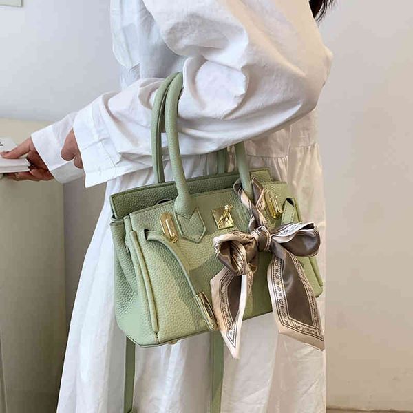 

herme bags korean bag women's fashion messenger 2022 new hand high texture simple shoulder