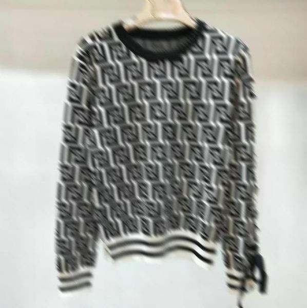 

new sweater women's autumn round neck striped fashion long sleeve women high end jacquard cardigan knitting sweaters coats a01, White;black