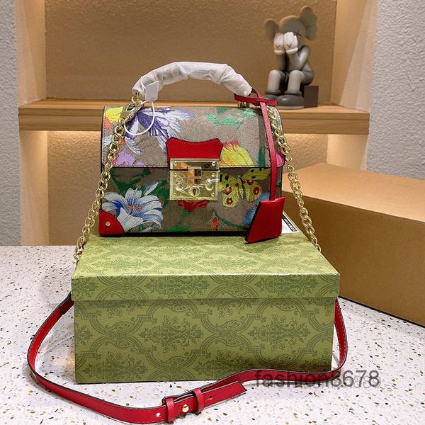 

designer shoulder bags single meenger bag ladies letter prints crobody back package square lock handbag claic gold chain flap light hardware