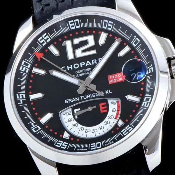 

chopard band 44mm mens watches aaa 3a quality automatic mechanical movement sapphire crystal with gift box, Black;brown