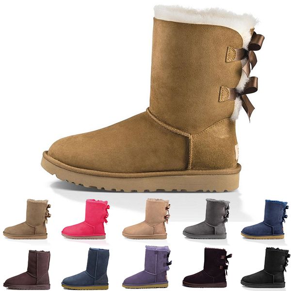 

Winter Warm Snow Ankle Boots For Women Ladies Platform Designer Boot Fur Leather Australians Australias Booties Black Blue Pink Grey Chestnut Khaki Trainer Sneaker, A8