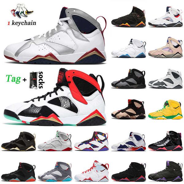 

shoes 2022 fashion women mens 7s sapphire citrus jumpman 7 basketball shoes greater china tinker alternate psgs french blue flint raptor tra, Black