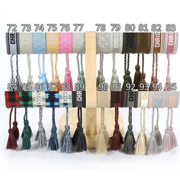 

luxury fashion brand bracelets chains women men embroidered handmade woven signature tassel bangle adjustable friendship bangles holiday bea, Golden;silver