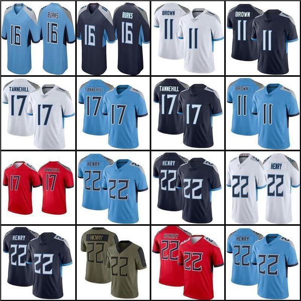 

jersey 16 treylon burks ryan tannehill 22 derrick henry football''nfl''jersey taylor lewan steve mcnair kevin mens women, Black;red