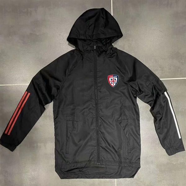 

20 21 cagliari hoodie windbreaker jackets 2020 2021 hoodies sports jackets hooded zipper winter coat running men's jack338z, Black;brown