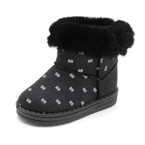 

boots kids shoes casual footwear winter girls thickened high-warm non-slip waterproof snow boysgirls e13704, Black;grey
