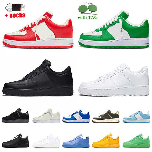 

designer platform fashion women mens airforces 1 low casual shoes offs af1s comet red gym green black white printing brown 1s nail art mca