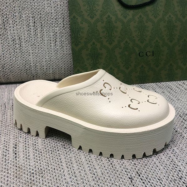 

slides sandals slippers pool slipper loafer water shoe designer rubber chunky heel platform closed toe lug thick soles sports beach mid heel, Black