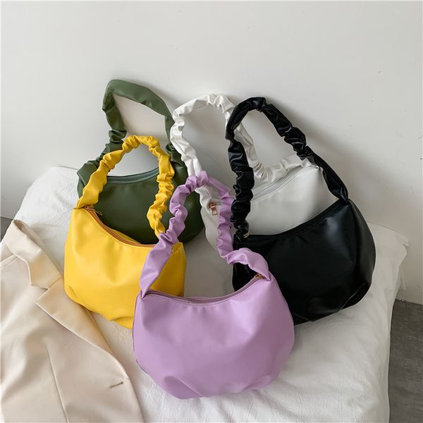 

hbp shoulder bag diagonal soft cloud bags korean version wallet 2023 new fairy student underarm bag female pleated handbag