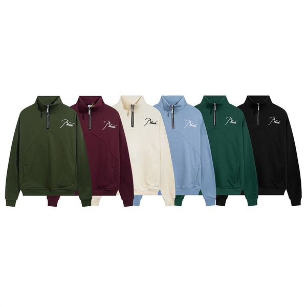 

half zip sweatshirts hoodie men women embroidery pullover hoode pullovers oversized, Black