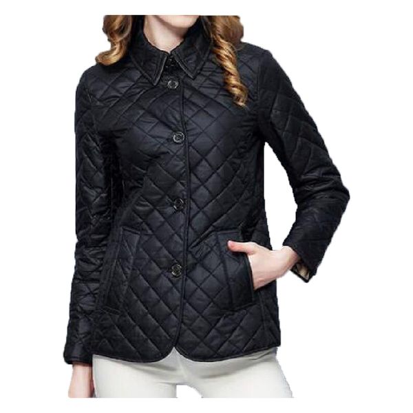 

ss classic women jackets fashion england long coat black brand designer jacket for womens ski down coats black size s-xxxl wholesale, Black;brown