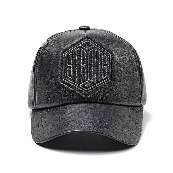 

ball caps panjoiner pu leather baseball cap hip hop hip hop hip hop cap men's and women's hipster hats w015 220914, Blue;gray