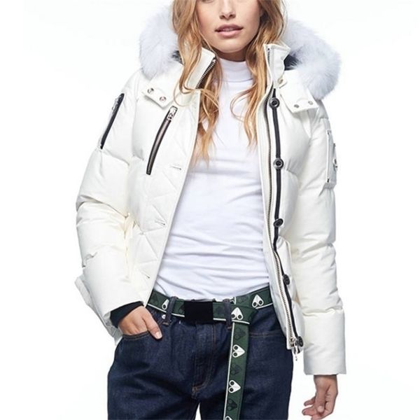 

womens down parkas scissorhand down jacket winter fur collar removable hooded jacket windproof warm coat thickened ladies clothes 220914, Black