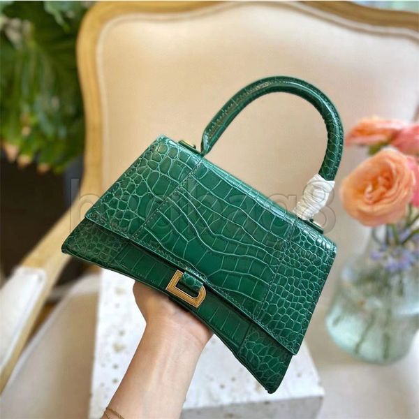 

luxury hourglass shoulder bags designer wallet bag black classic crocodile cow leather small crossbody bag half moon hobos handbag quality c
