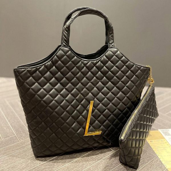 

5a totes woman designer bag quilted texture shoulder bags shopping lady gentle luxury handbags women fashion handbag large tote