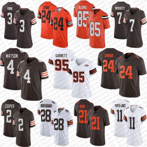 

nick chubb myles garrett cade yorks custom football jerseys 4 deshaun watson amari cooper owusu-koramoah denzel ward david njoku joel bitoni, Black;red