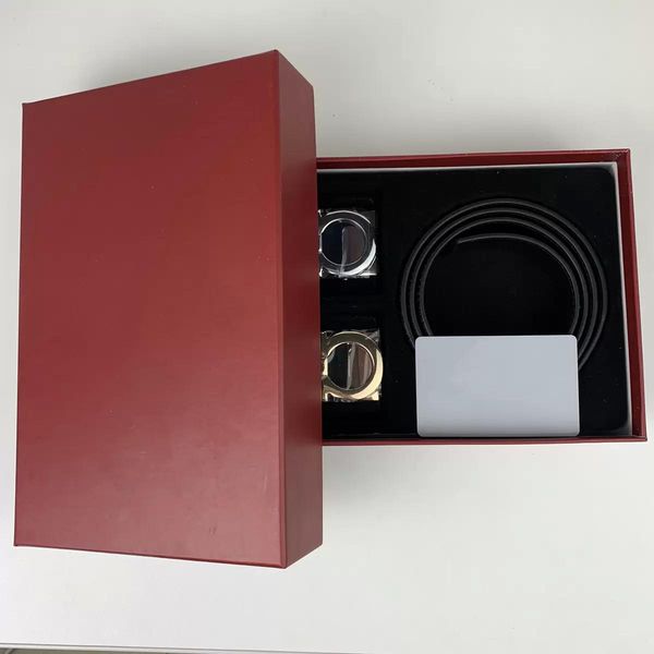 

golf belts for man fashion belts real cowhide leather belt business men high-end luxury mens automatic double buckle with box hnv rol, Black;brown