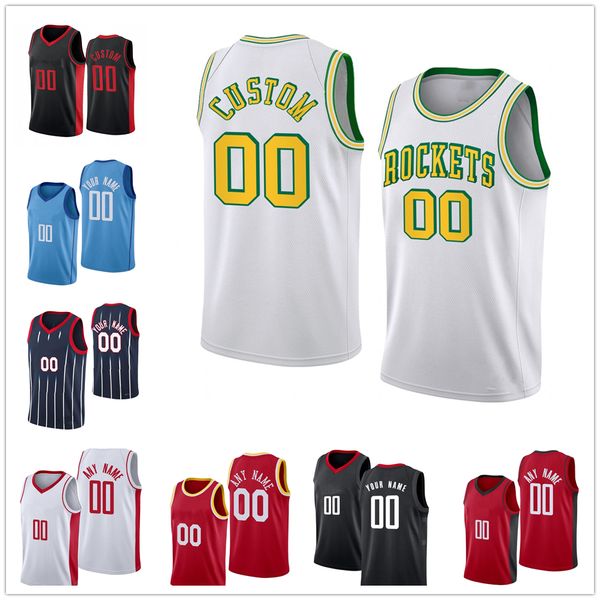 

2023 new season custom printed basketball jersey 1 jabari smith jr 4 jalen green 17 tari eason 28 alperen sengun 16 usman garuba 9 josh, Black;red