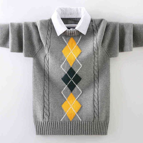 

pullover kids boys 2022 autumn winter knitted cotton toddler clothing children cardigan sweater for age 5-15 years outerwear coat 0913, Blue