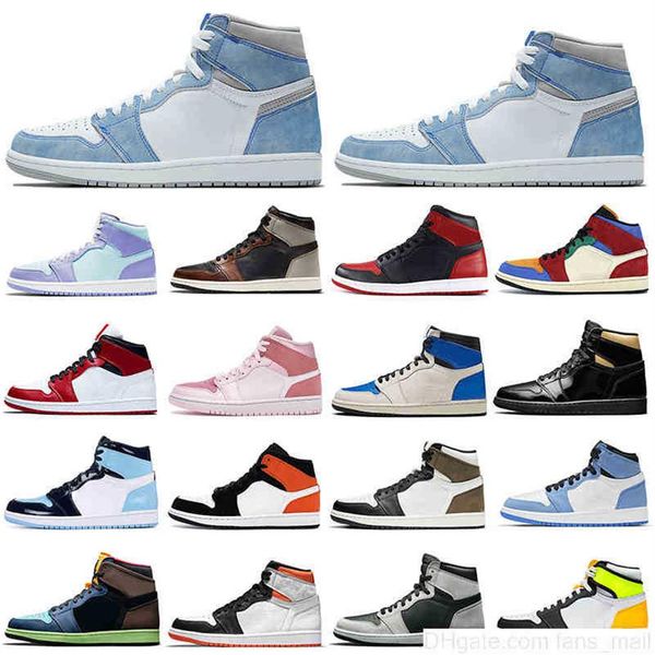 

1s men basketball shoes 1 hyper royal banned bred shadow chicago women mens trainers sports sneakers breathable drops253o, Black