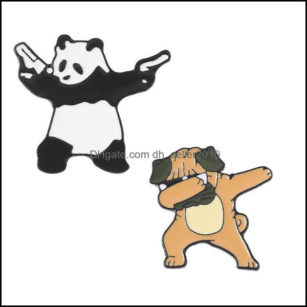 

pins brooches pug panda enamel pins custom dog dance brooches lapel badges cute punk animal jewelry gift kids friends 6155 q2 drop d dh4cz, Gray