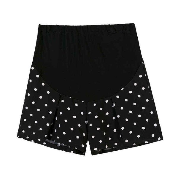

sleep lounge & summer women pregnant shorts polka dot fas j220823, White