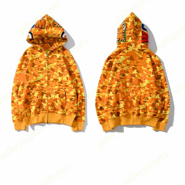 

hoodies 2023 shark mens hoodie designer color stitching fake zipper pattern women sweatshirts reverse the letters sweaters tie dye hoody hoo, White;black