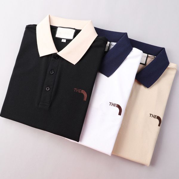 

men's polos mens shirt summer short sleeve turn-over collar slim tee casual breathable solid color business sweats polo, White;black