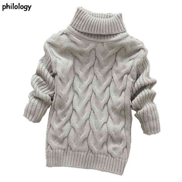 

pullover philology 2t-8t pure color winter boy girl kid thick knitted bottoming turtleneck shirts solid high collar pullover sweater 0913, Blue