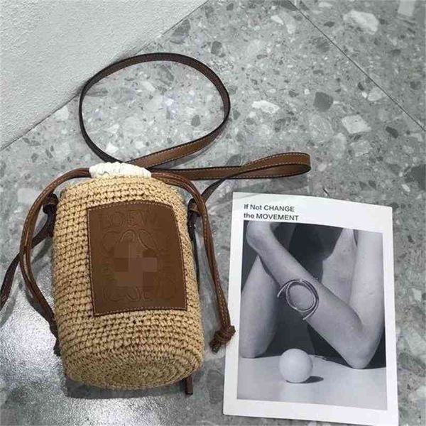 

designer bag 2023 lowee vintage canvas hommack fashion handbag geometric saddle leather portable pillow embroidery lady bucket zwpz