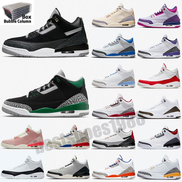 

3 3s jump man basketball shoes racer blue michigan midnight navy white cement unc rust pink fire red tinker pit crew katrina trainers outdoo