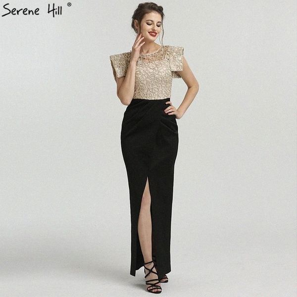 

party dresses fashion lace mermaid high neck formal evening real po sleeveless women gowns 2021 serene hill bqa8025 j6ym#, White;black