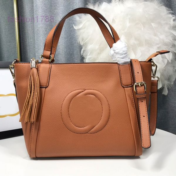 

evening bags tote bags purse crossbody bag shoulder handbag women relief double letter cowhide tassel decoration interior slot pocket zipper