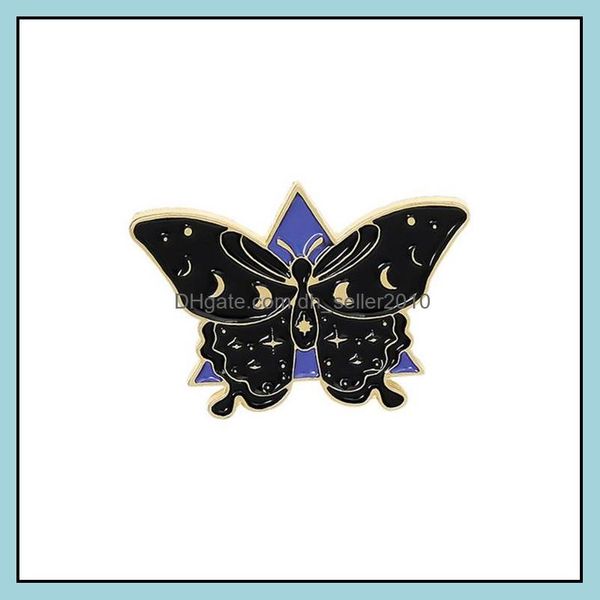 

pins brooches customized butterfly bk enamel pins starry sky moon creativity jewelry hard brooches women brooch 1165 d3 drop delivery dhhra, Gray