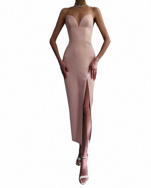 

casual dresses 2021 women elegant khaki v-neck spaghetti strap vestidos celebrity party bandage dress wholesale 557z#, Black;gray