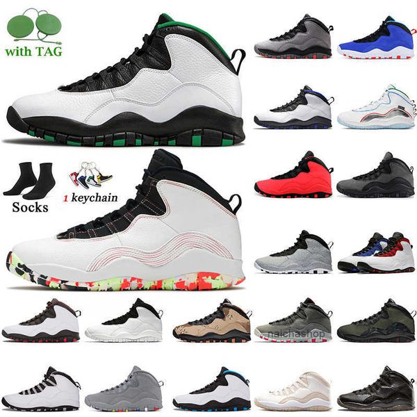 

shoes  mens basketball shoes jumpman 10s ember glow orlando seattle cement wings chicago smoke grey woodland camo desert camo trainers, Black