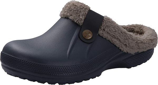 

couple classic cotton slippers fur lined waterproof winter women's slippers, Black