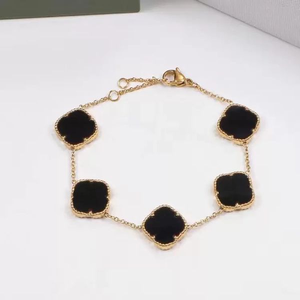 

fritillary classic fashion charm bracelets four leaf clover designer jewelry 18k gold love bangle bracelet for women men necklaces chain des