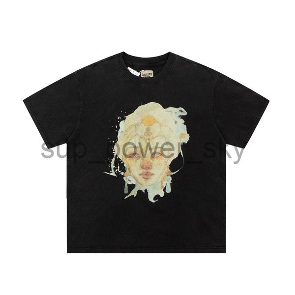 

mens casual shirts gary dept branded t shirt wash used statue print designer short sleeve men and womens t-shirt, White;black