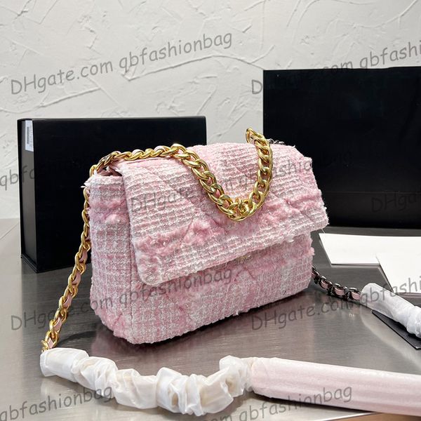 

france womens tweed 19 series quilted bags bracelet chain handle tote crossbody shoulder outdoor trends daily leisure plaid handbags 6 color