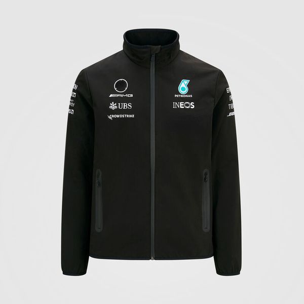 

fleece hoodie mercedess benzz outdoor hoodies f1 racing suit long sleeve coat windbreaker gp amg team autumn and winter jacket, Black
