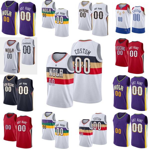 

printed 75th custom men youth new orleans''pelicans''13 kira lewis jr. 10 jaxson hayes 5 herbert jones 31 tomas satorans, Black;red