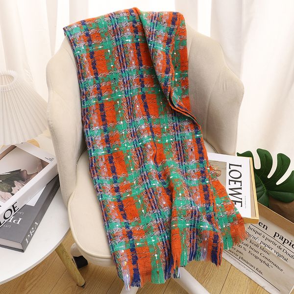 

scarves 66 196cm winter luxury scarf women s cashmere warm with tassels autumn long paired cape muffler hijab 220914, Blue;gray
