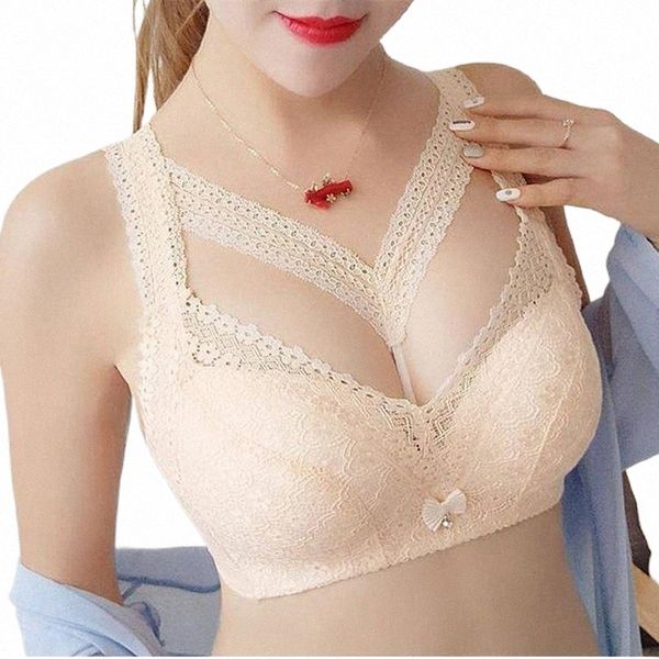 

large size hollow lace bra wire black push up bras thick fashion cotton women underwear 90b brassiere l4bm#, Red;black