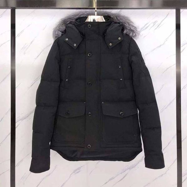 

men's down parkas style mens winter jacket knuckles coat classic casual moose coats outdoor feather keep warm doudoune homme 33jmn, Black