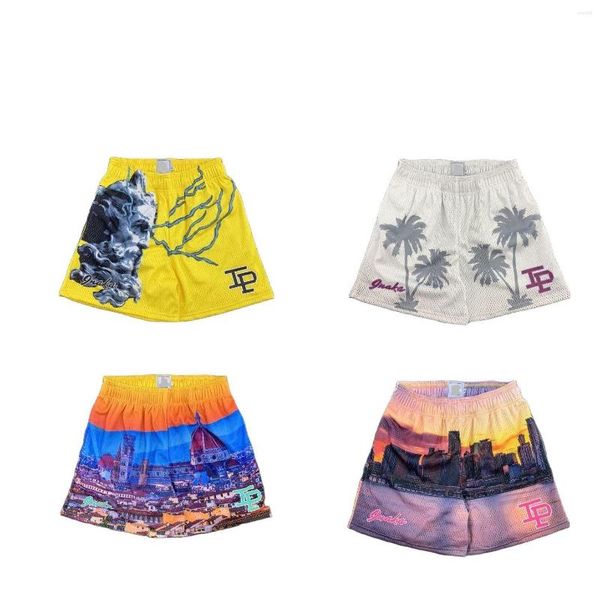 

ip short mesh summer men and women 3d animal print classic gym basketball exercise casual, White;black