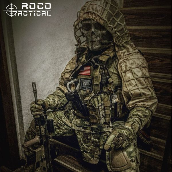 

hunting apparel & accessories suits rocotactical viper combat suit foundation custom ghillie hood jacket camouflage woodland, Camo