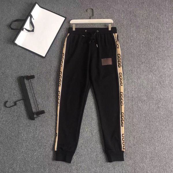 

sport pants mens designer jackets space cotton trousers men tracksuit bottoms man joggers camo running pant, Black