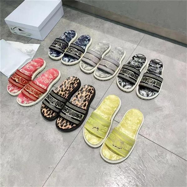 

designer women slippers paris stripe summer platform luxury sandals european brand thick soled shoes round toe loafers fash329p, Black